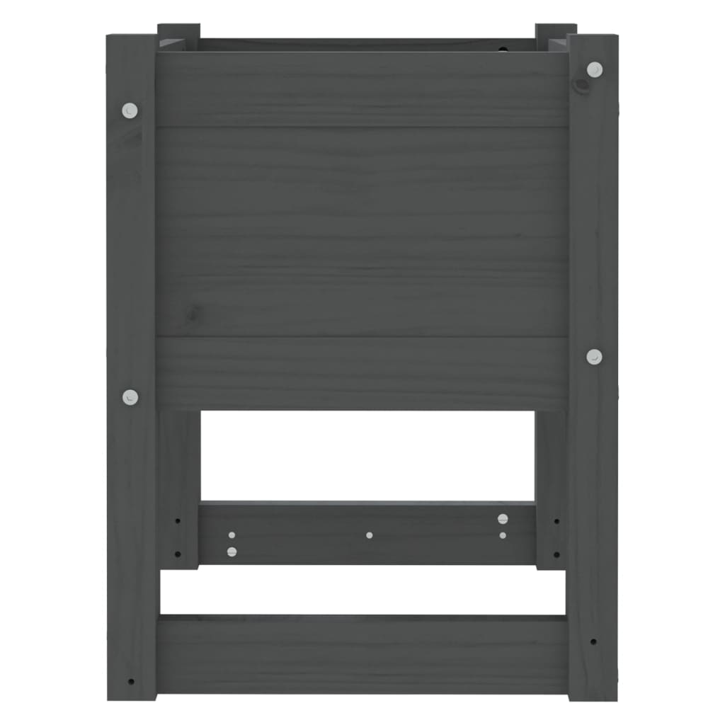 vidaXL Jardinière Gris 40x40x52,5 cm Bois de pin Massif