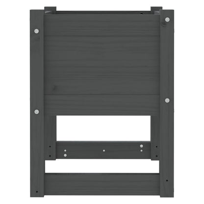 vidaXL Jardinière Gris 40x40x52,5 cm Bois de pin Massif