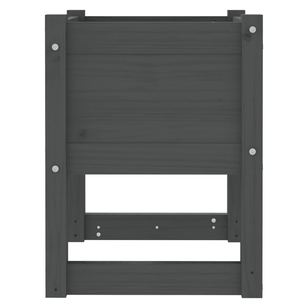 vidaXL Jardinières 2 pcs Gris 40x40x52,5 cm Pin massif