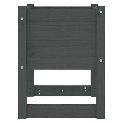 vidaXL Jardinières 2 pcs Gris 40x40x52,5 cm Pin massif