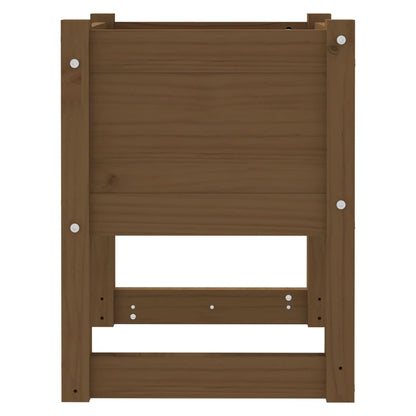 vidaXL Jardinière Bois de Pin Massif Marron Miel 40x40x52,5 cm