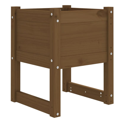 vidaXL Jardinières 2 pcs Marron miel 40x40x52,5 cm Bois de pin massif