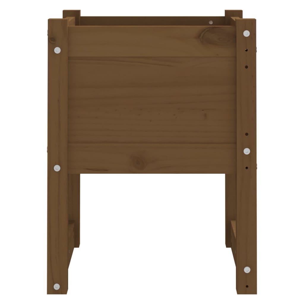 vidaXL Jardinières 2 pcs Marron miel 40x40x52,5 cm Bois de pin massif