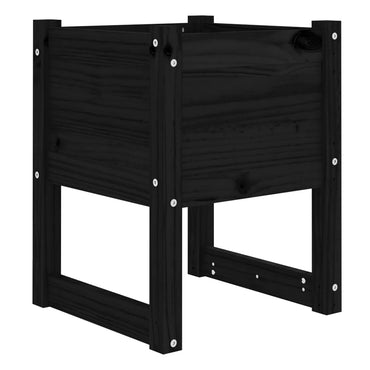 vidaXL Jardinière noire 40x40x52,5 cm en pin massif