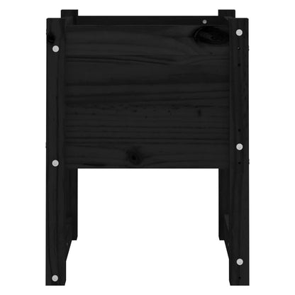 vidaXL Jardinières 2 pcs Noir 40x40x52,5 cm Bois de pin massif