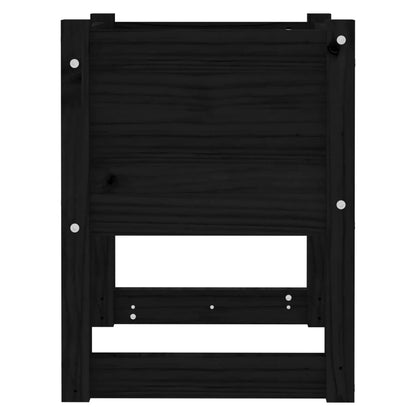 vidaXL Jardinières 2 pcs Noir 40x40x52,5 cm Bois de pin massif