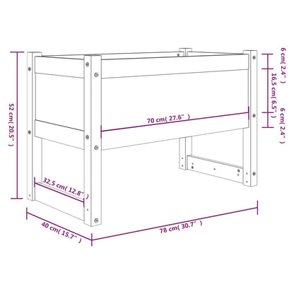 vidaXL Jardinière 78x40x52 cm Bois de pin massif