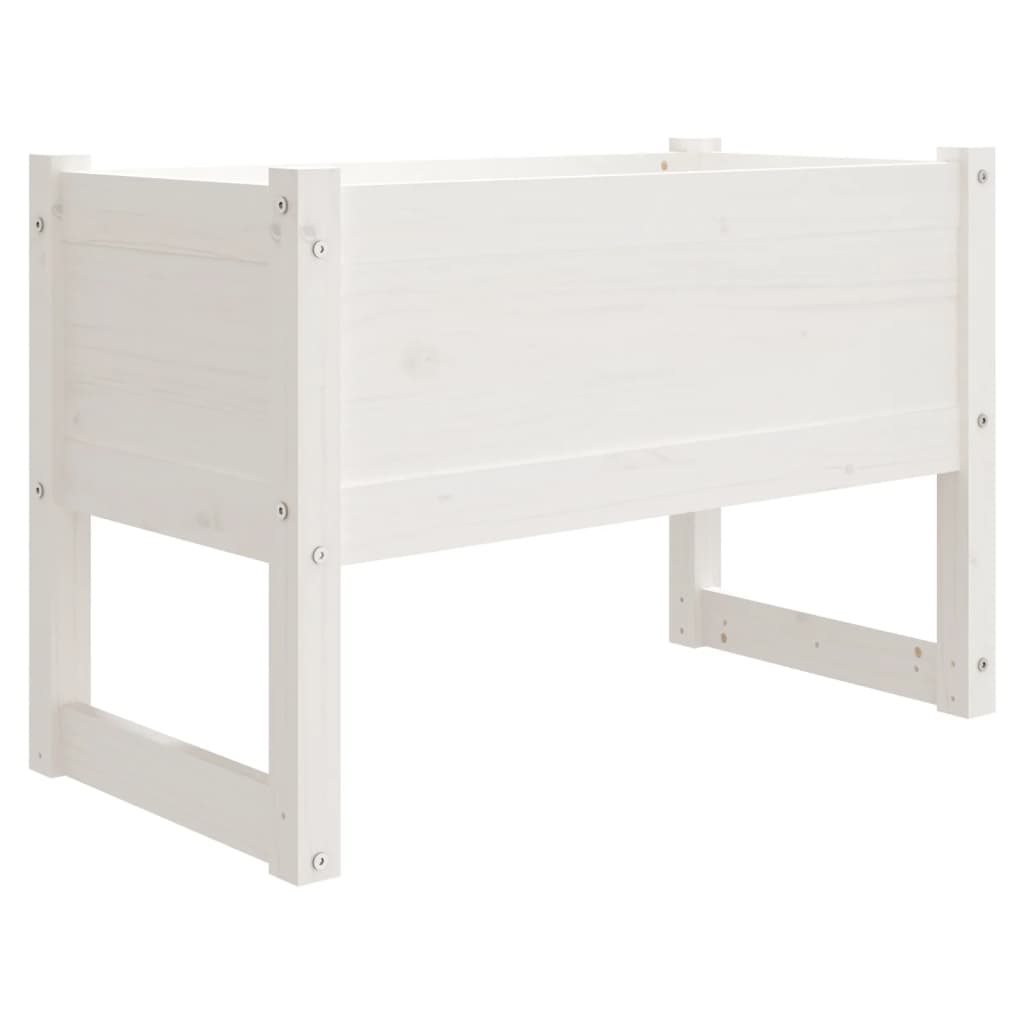 vidaXL Jardinière Blanc 78x40x52 cm Bois de pin massif