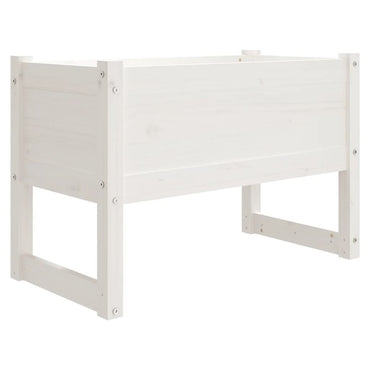 vidaXL Jardinière Blanc 78x40x52 cm Bois de pin massif