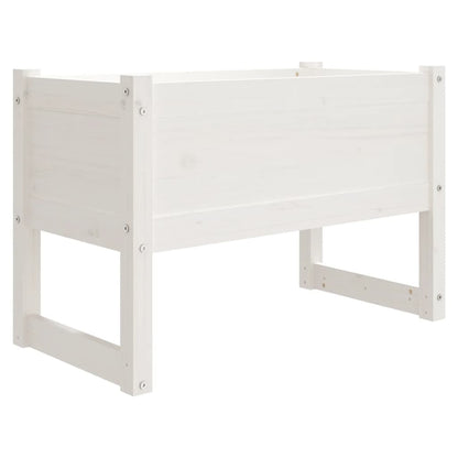 vidaXL Jardinière Blanc 78x40x52 cm Bois de pin massif