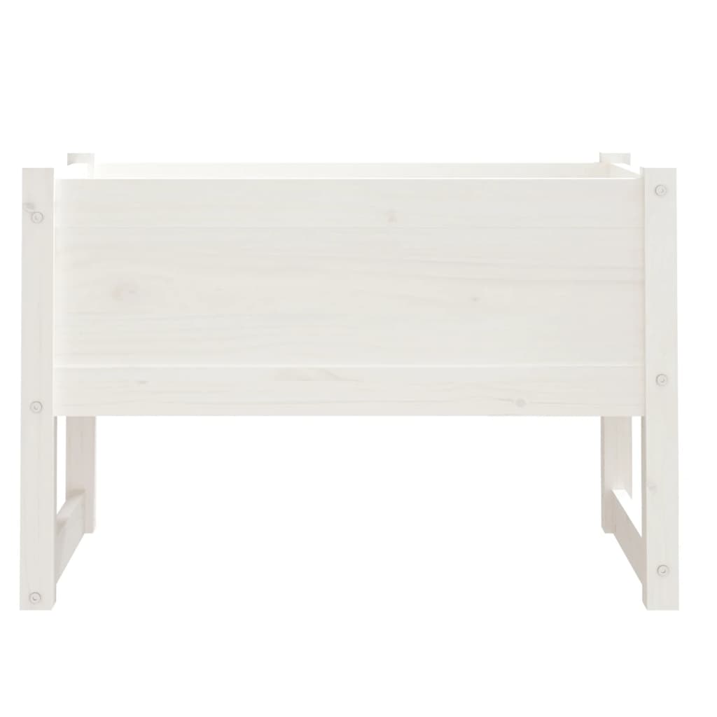 vidaXL Jardinière Blanc 78x40x52 cm Bois de pin massif