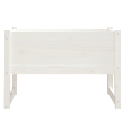 vidaXL Jardinière Blanc 78x40x52 cm Bois de pin massif