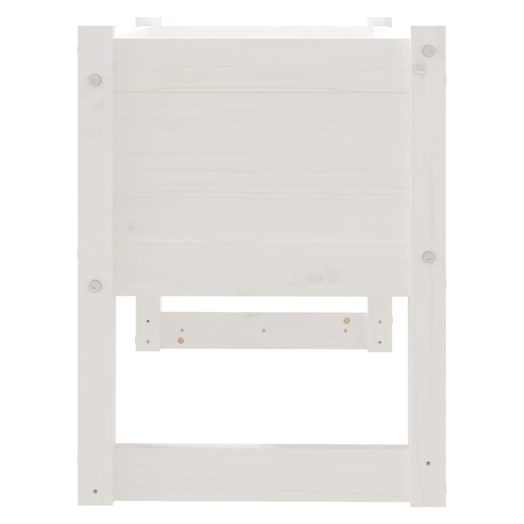 vidaXL Jardinière Blanc 78x40x52 cm Bois de pin massif