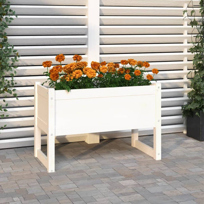 vidaXL Jardinière Blanc 78x40x52 cm Bois de pin massif