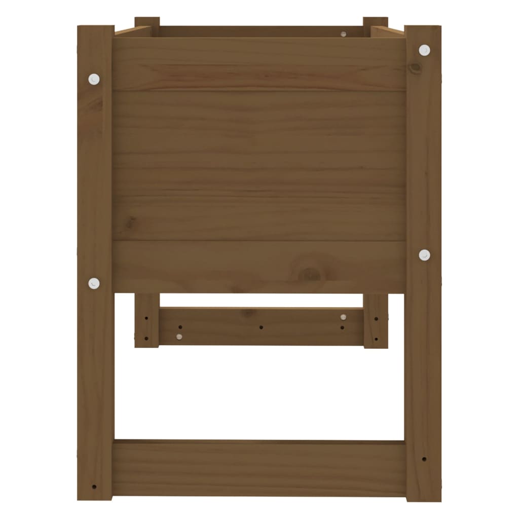 vidaXL Jardinière Bois de pin massif Marron miel 78x40x52 cm