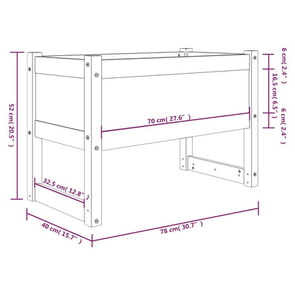 vidaXL Jardinière Bois de pin massif Marron miel 78x40x52 cm