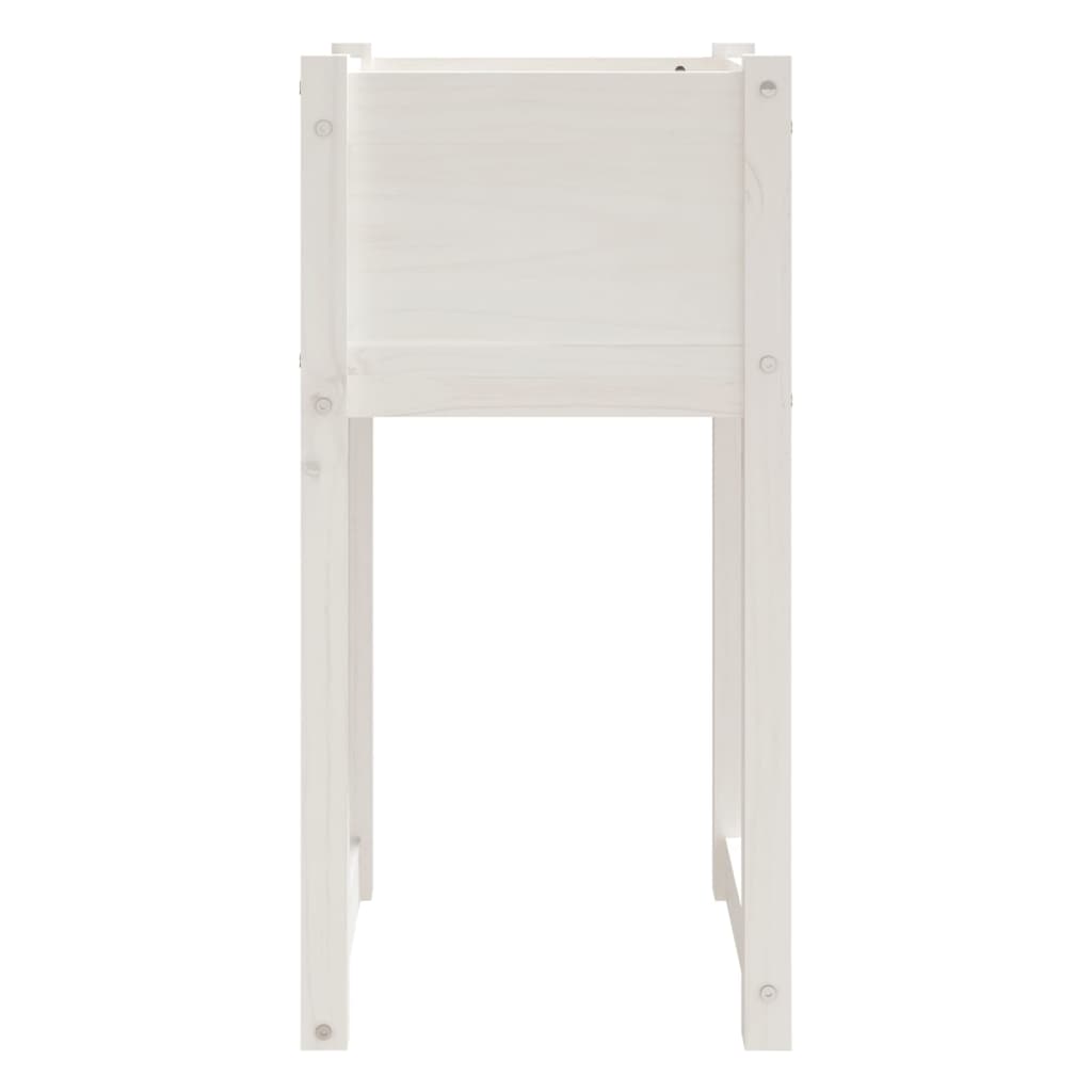 vidaXL Jardinière Bois de pin massif Blanc 40x40x81 cm