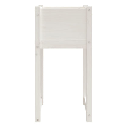 vidaXL Jardinière Bois de pin massif Blanc 40x40x81 cm