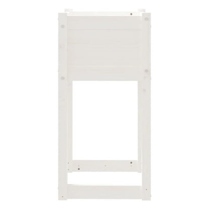 vidaXL Jardinière Bois de pin massif Blanc 40x40x81 cm