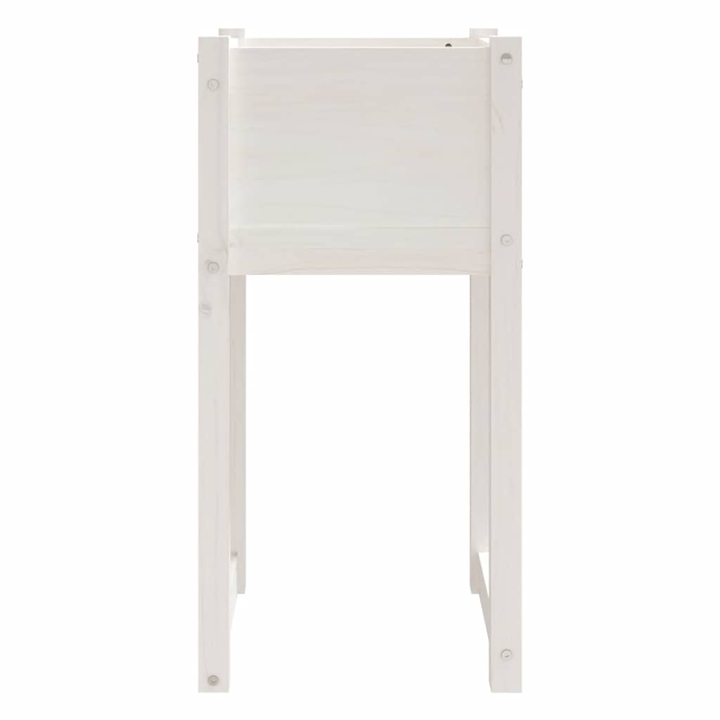 vidaXL Jardinières 2 pcs Blanc 40x40x81 cm Bois de pin massif