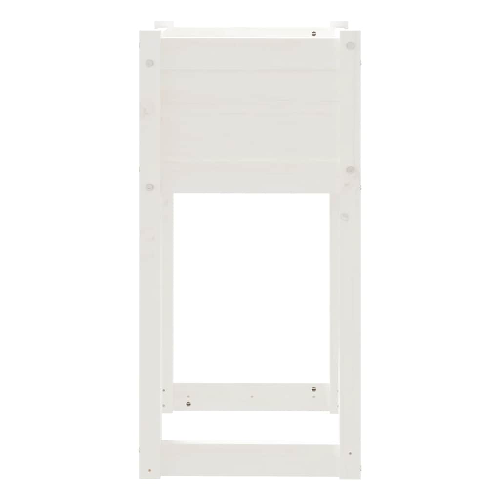 vidaXL Jardinières 2 pcs Blanc 40x40x81 cm Bois de pin massif