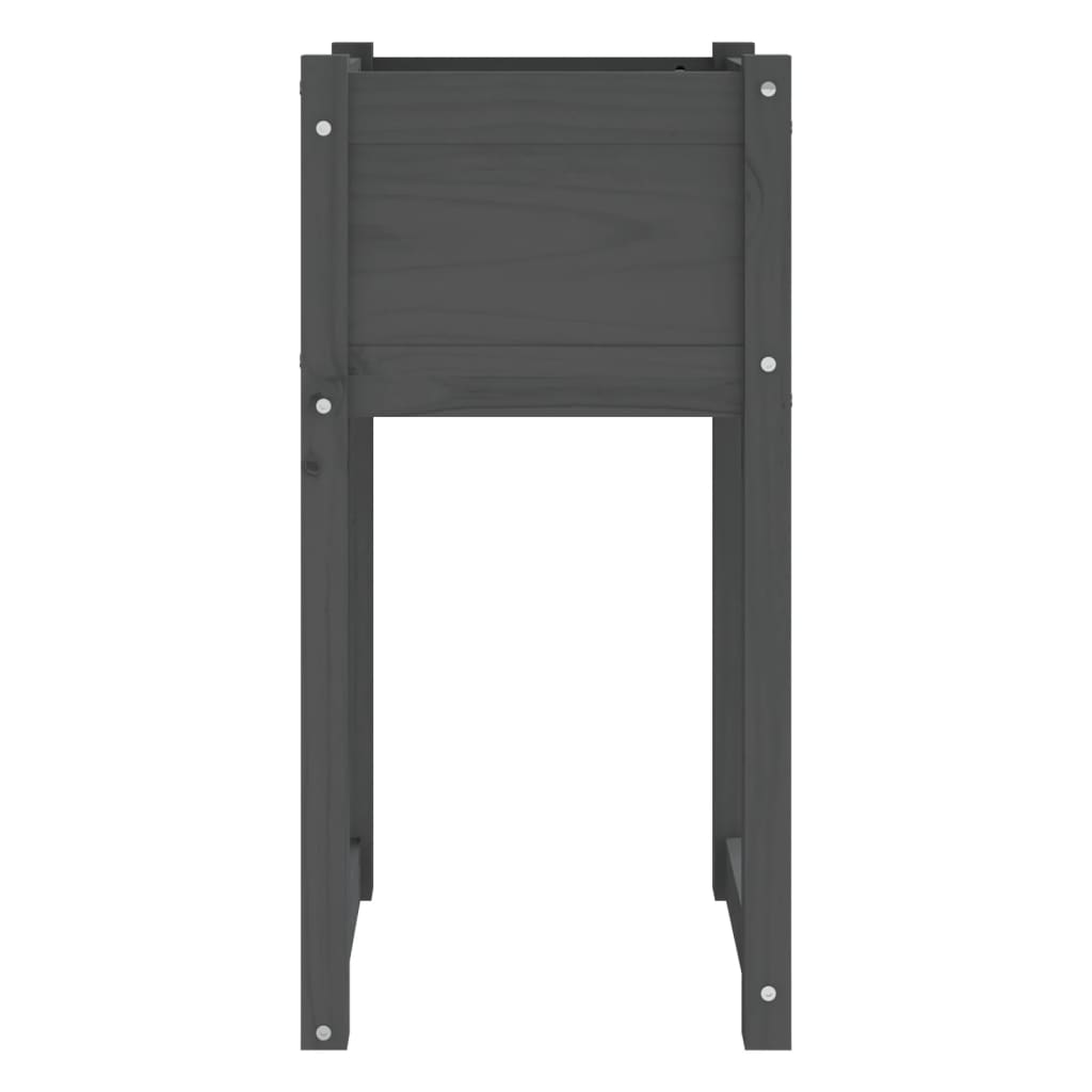 vidaXL Jardinière Gris 40x40x81 cm Pin Massif