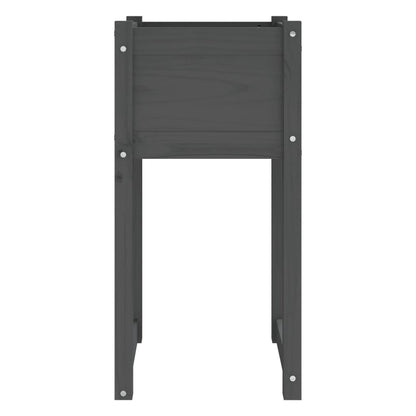 vidaXL Jardinière Gris 40x40x81 cm Pin Massif
