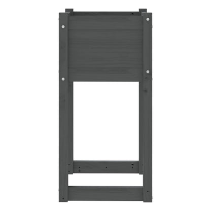 vidaXL Jardinière Gris 40x40x81 cm Pin Massif
