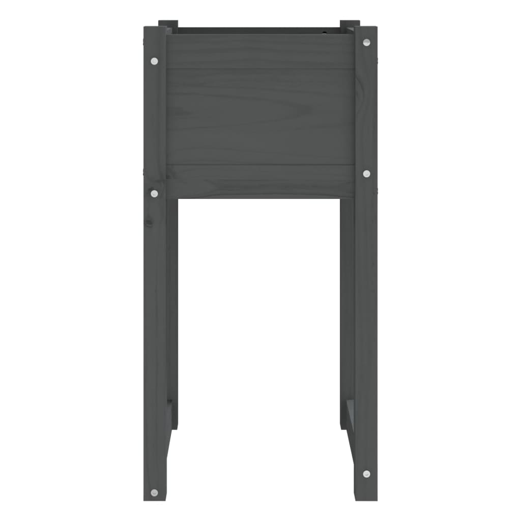 vidaXL Jardinières 2 pcs Gris 40x40x81 cm Bois de pin massif