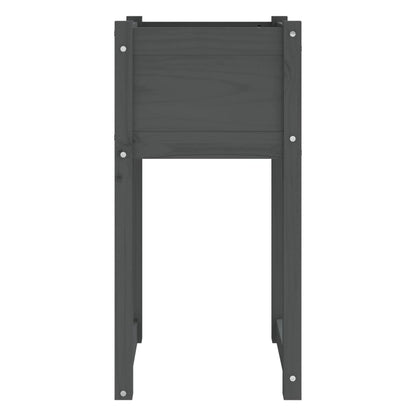 vidaXL Jardinières 2 pcs Gris 40x40x81 cm Bois de pin massif