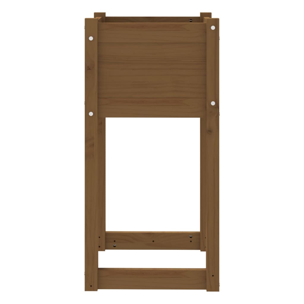 vidaXL Jardinière Bois de Pin Massif Marron Miel 40x40x81 cm