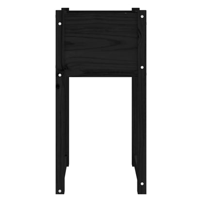 vidaXL Jardinières 2 pcs Noir 40x40x81 cm Bois de pin massif