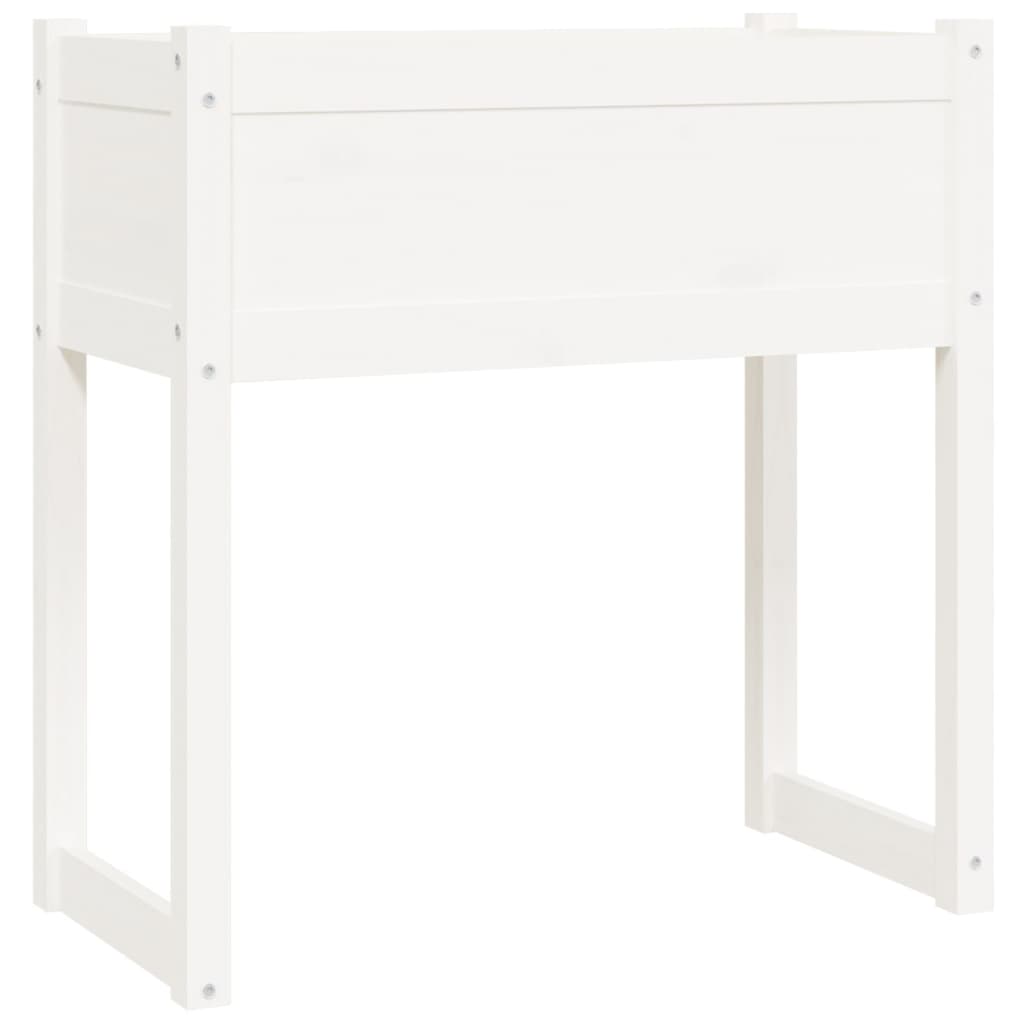 vidaXL Jardinière Blanc 78x40x81 cm Bois de pin massif