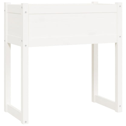 vidaXL Jardinière Blanc 78x40x81 cm Bois de pin massif