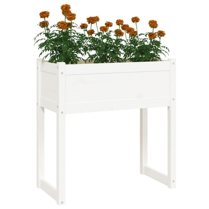 vidaXL Jardinière Blanc 78x40x81 cm Bois de pin massif