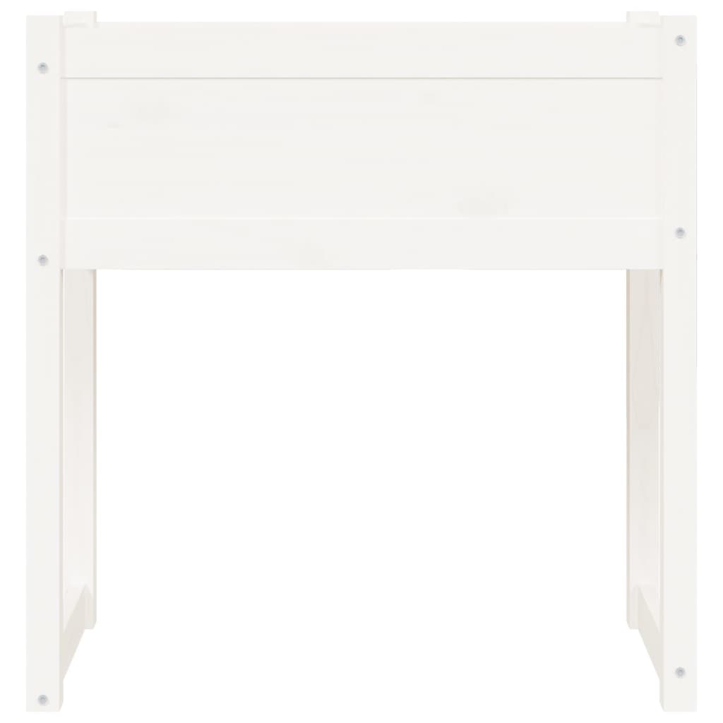 vidaXL Jardinière Blanc 78x40x81 cm Bois de pin massif