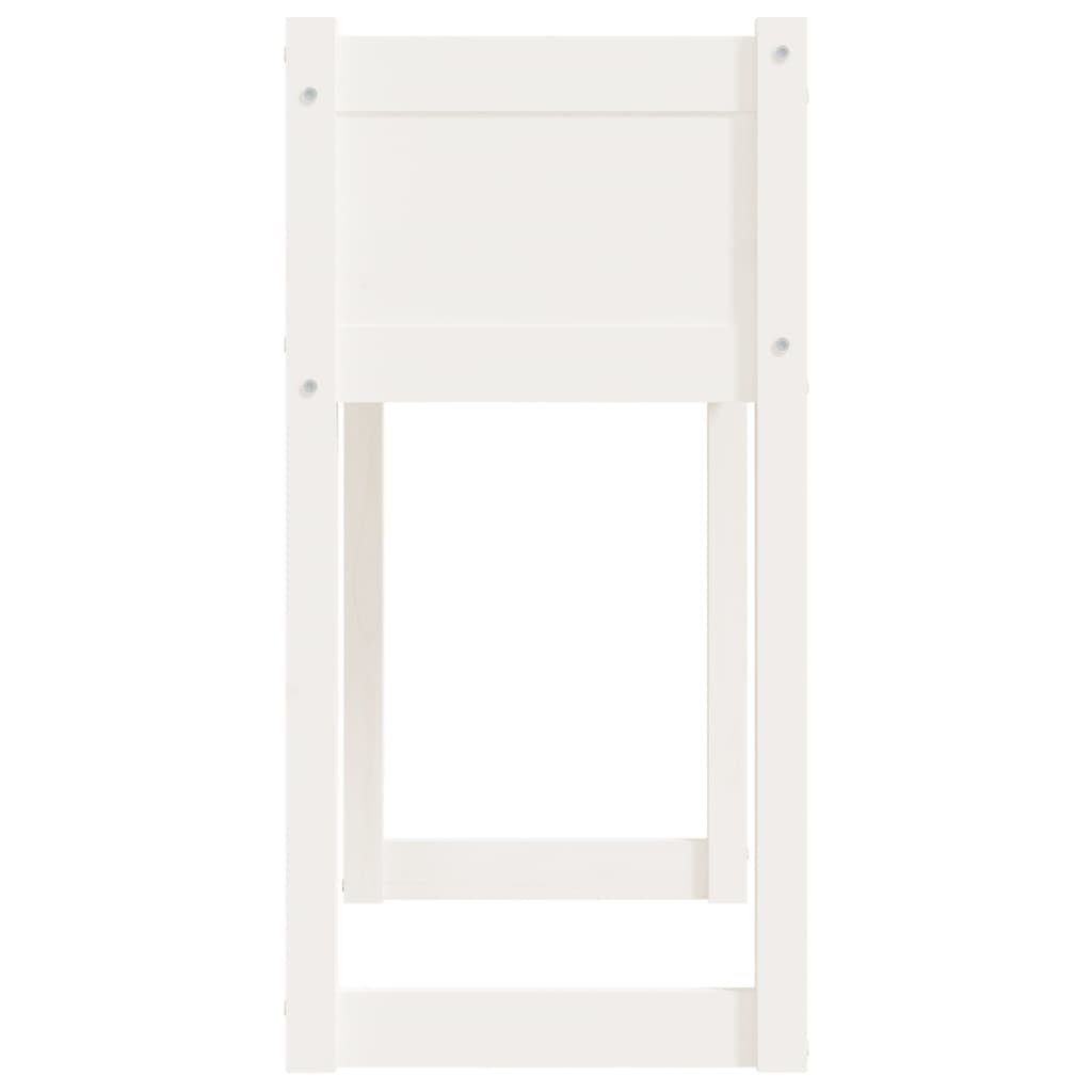 vidaXL Jardinière Blanc 78x40x81 cm Bois de pin massif