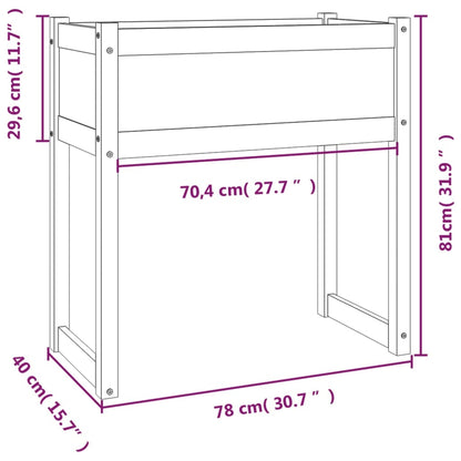 vidaXL Jardinière Blanc 78x40x81 cm Bois de pin massif