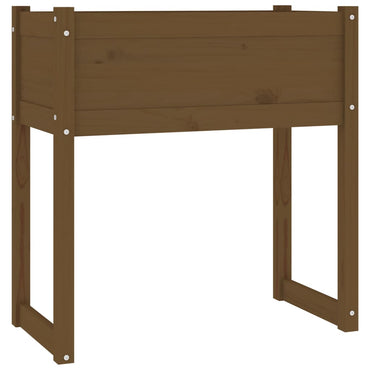 vidaXL Jardinière Bois de pin massif Marron miel 78x40x81 cm