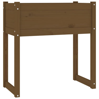 vidaXL Jardinière Bois de pin massif Marron miel 78x40x81 cm