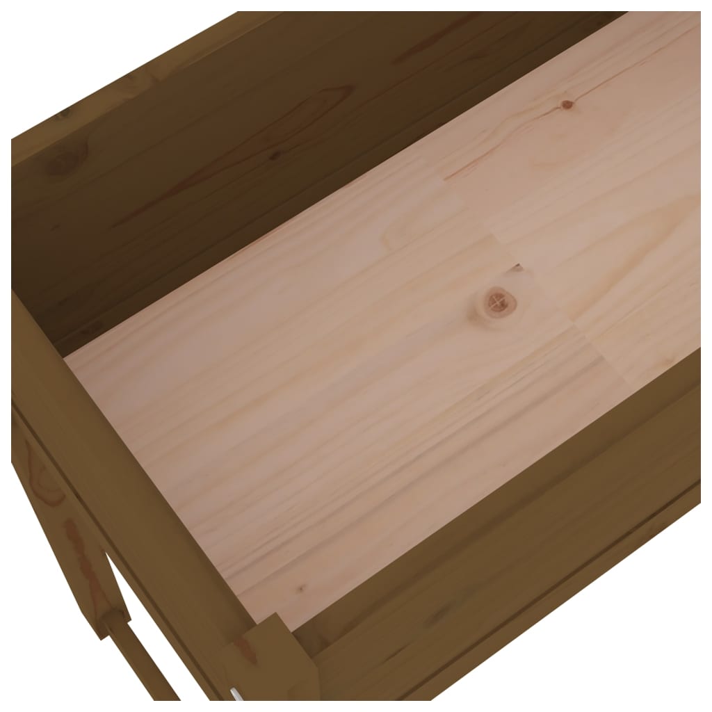 vidaXL Jardinière Bois de pin massif Marron miel 78x40x81 cm