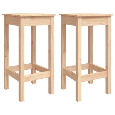 vidaXL Tabourets de bar 2 pcs 40x40x78 cm Bois de pin massif