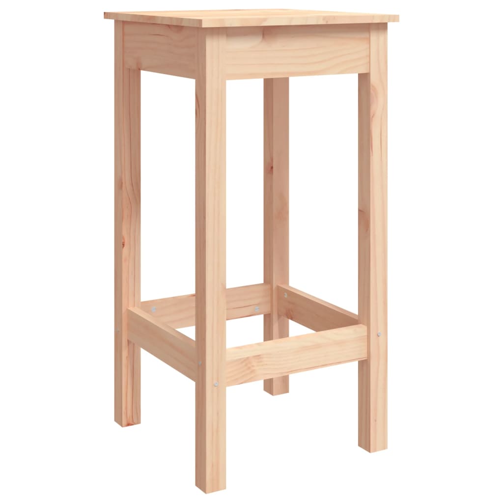 vidaXL Tabourets de bar 2 pcs 40x40x78 cm Bois de pin massif