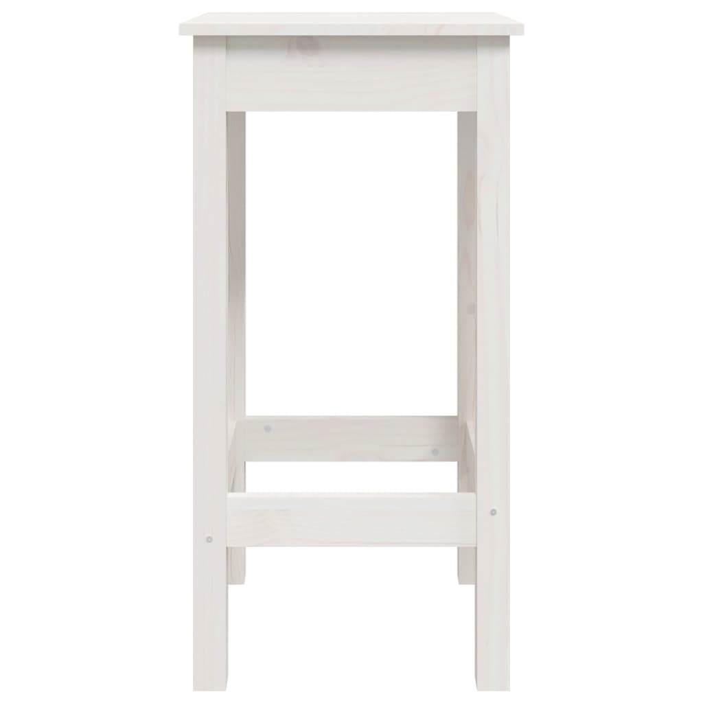vidaXL Tabourets de bar 2 pcs Blanc 40x40x78 cm Bois de pin massif