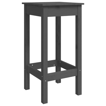 vidaXL Tabourets de bar 2 pcs Gris 40x40x78 cm Bois de pin massif