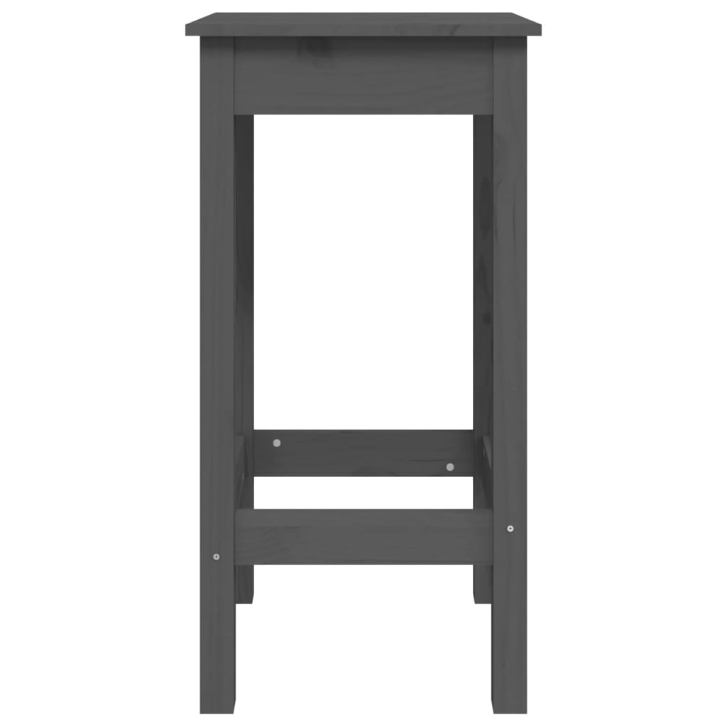 vidaXL Tabourets de bar 2 pcs Gris 40x40x78 cm Bois de pin massif