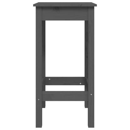 vidaXL Tabourets de bar 2 pcs Gris 40x40x78 cm Bois de pin massif