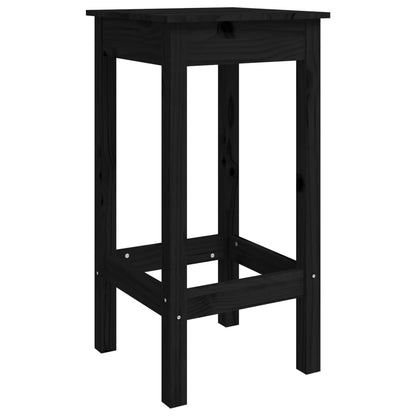 vidaXL Tabourets de bar 2 pcs noir 40x40x78 cm bois de pin massif