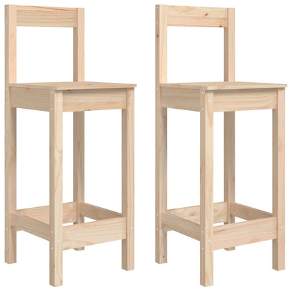 vidaXL Tabourets de bar 2 pcs 40x41,5x112 cm Bois de pin massif