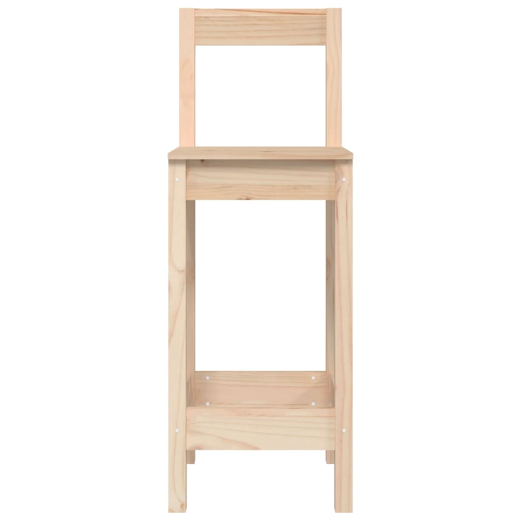 vidaXL Tabourets de bar 2 pcs 40x41,5x112 cm Bois de pin massif